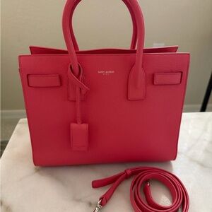 Saint Laurent Fuchsia Satchel Bag